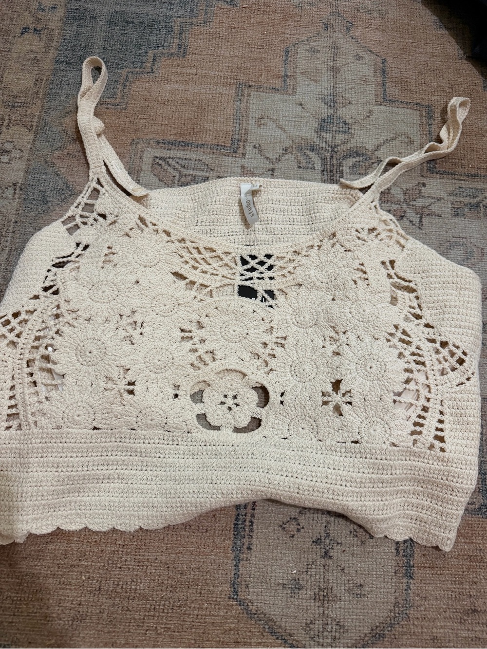 torrid Crochet Lace Crop Camisole - Cream